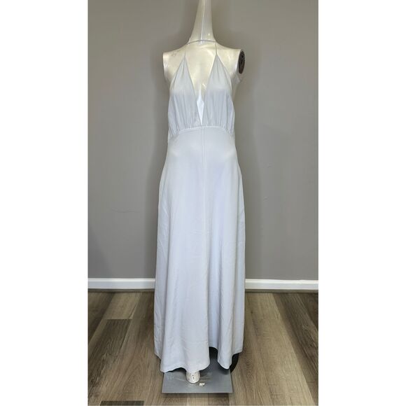 NWT TOTEME Halterneck silk crêpe de chine maxi dress Size US 4 $960 - Picture 4 of 12